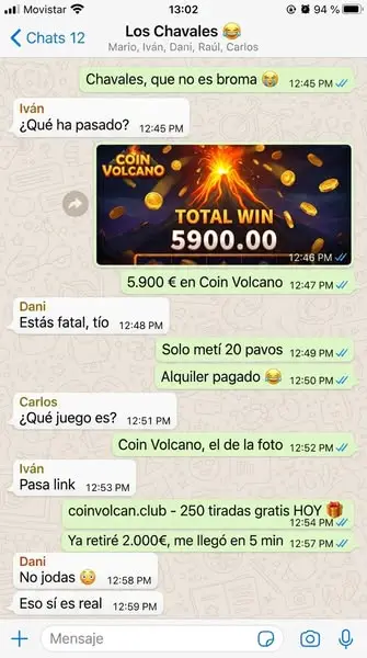 Кадр рекламы Coin Volcano