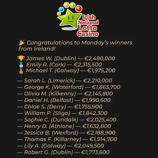 Кадр рекламы Irish National Lotto
