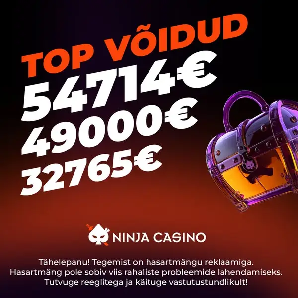 Кадр рекламы NinjaCasino Estonia