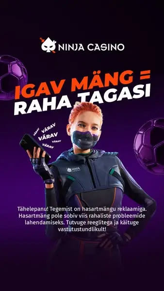 Кадр рекламы NinjaCasino Estonia
