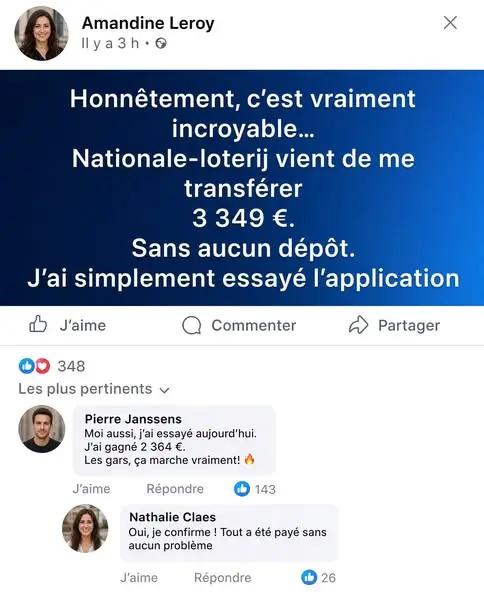 Кадр рекламы Club des Gagnants