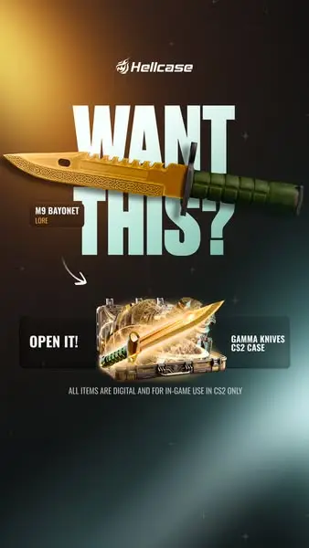 Кадр рекламы CS:GO Hellcase