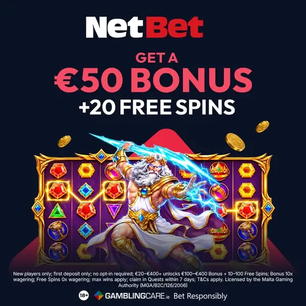 Кадр рекламы NetBet Ireland