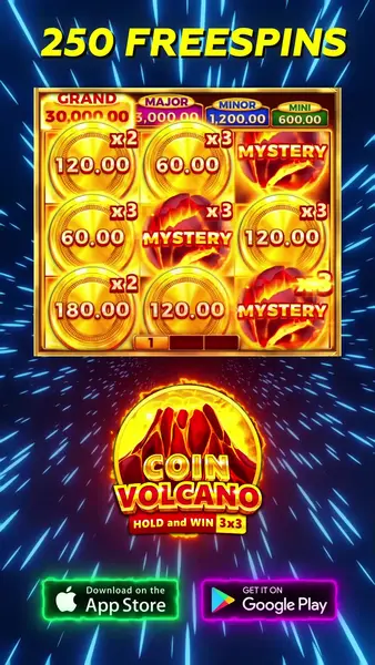 Кадр рекламы Coin Volcano
