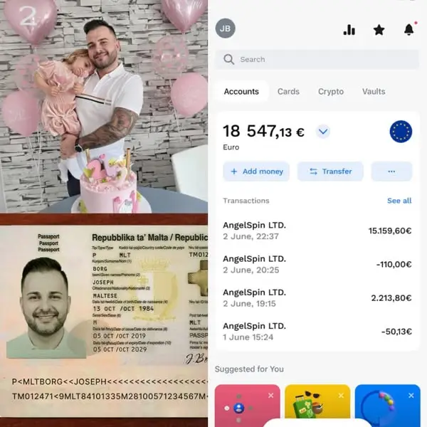 Кадр рекламы Joseph Borg 