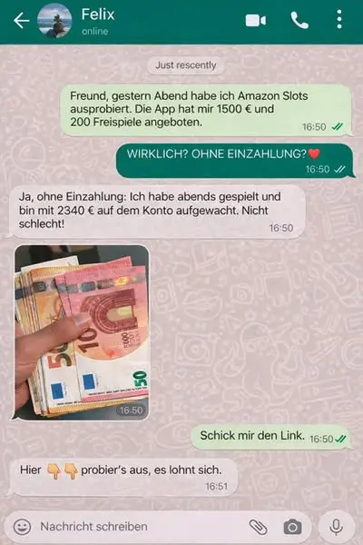 Кадр рекламы Amazon Spielautomaten