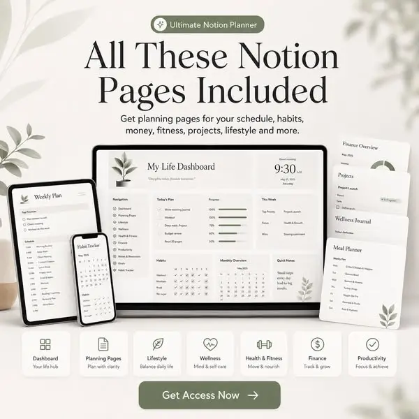 Кадр рекламы Ultimate Notion Planner