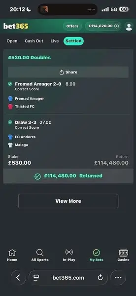 Кадр рекламы Bet365 Fixed Tips