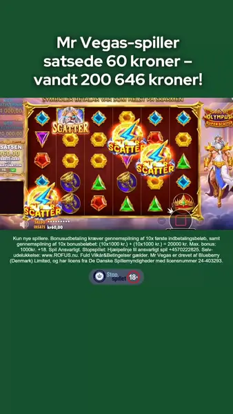 Кадр рекламы The Dream of Vegas - Danmark