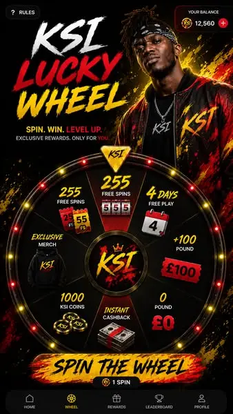 Кадр рекламы KSI Lucky Wheel