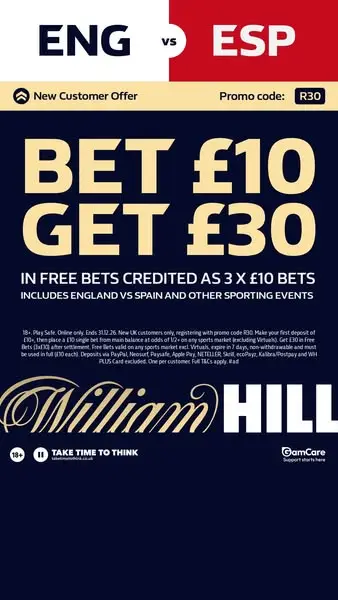 Кадр рекламы William Hill