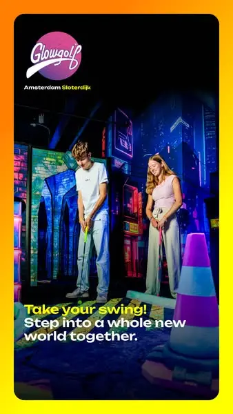 Кадр рекламы GlowGolf Amsterdam Sloterdijk