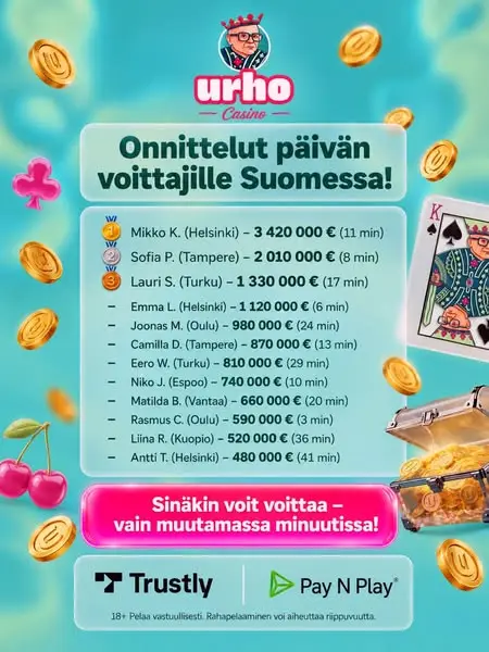Кадр рекламы Urho Slots