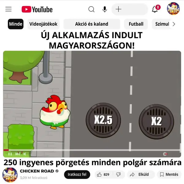 Кадр рекламы Chicken-Road