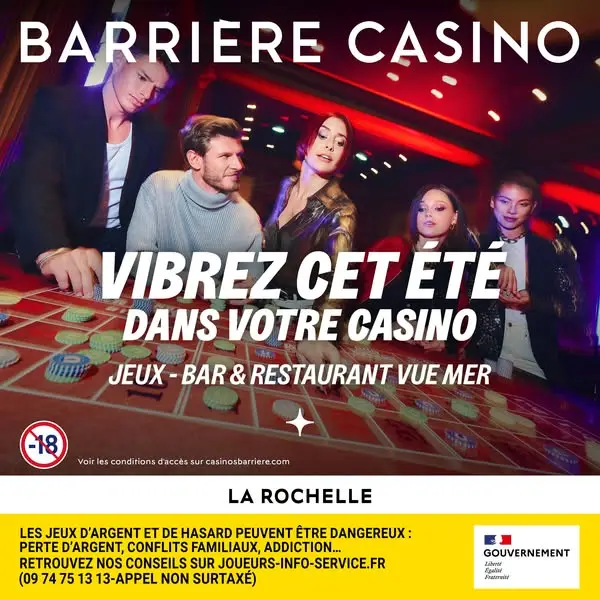 Кадр рекламы Casino Barrière La Rochelle
