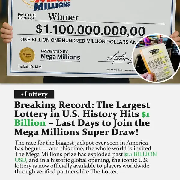 Кадр рекламы Mega Lottery USA