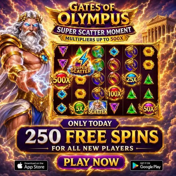 Кадр рекламы Gates of Olympus