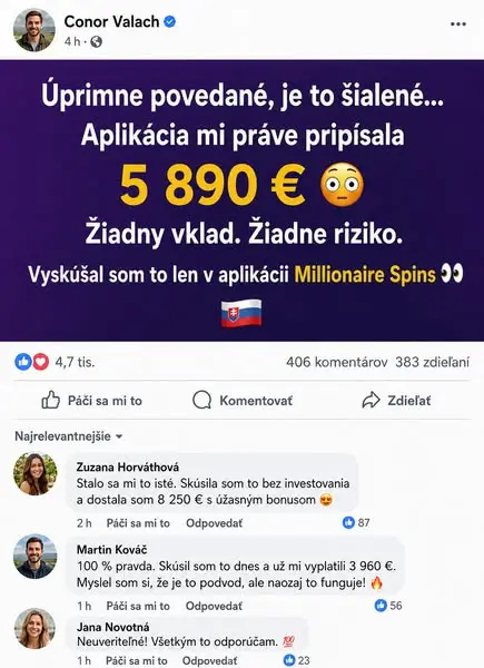 Кадр рекламы Millionaire Spins