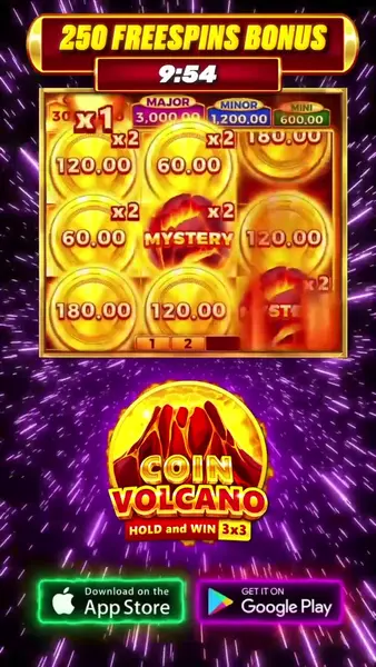 Кадр рекламы Coin Volcano