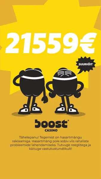 Кадр рекламы BoostCasino Estonia
