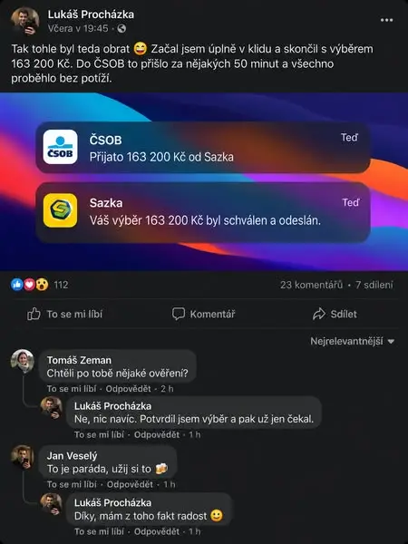 Кадр рекламы Sazka Online