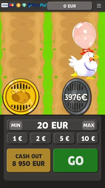 Кадр рекламы Lucky Chicken Road