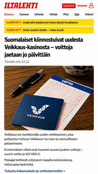 Кадр рекламы Veikkaus FI