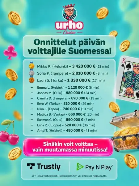Кадр рекламы Urho Slots
