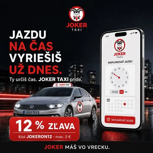 Кадр рекламы Joker Taxi Partizánske