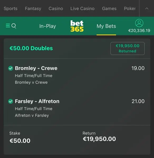 Кадр рекламы Bet365 Fixed Tips