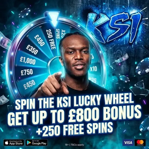 Кадр рекламы KSI Lucky Wheel