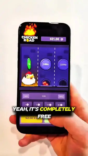 Кадр рекламы ChickenRoad EUR