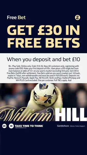 Кадр рекламы William Hill