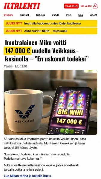 Кадр рекламы Voiton Polku