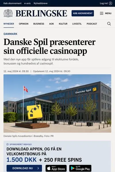 Кадр рекламы Danske spil