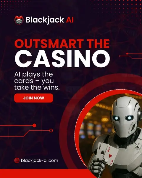 Кадр рекламы Blackjack-AI.com