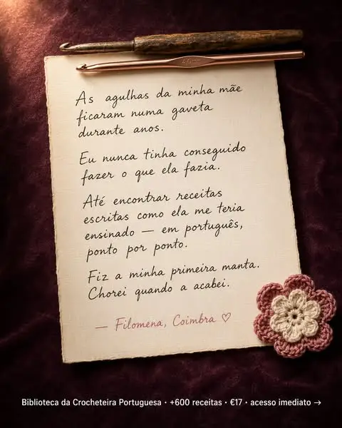 Кадр рекламы Biblioteca da Crocheteira Portuguesa