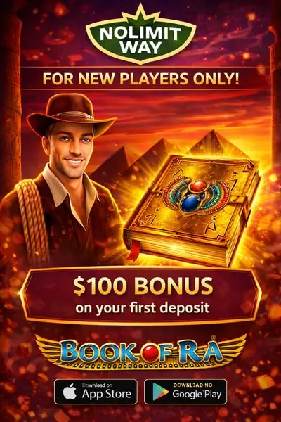 Кадр рекламы Book of Ra