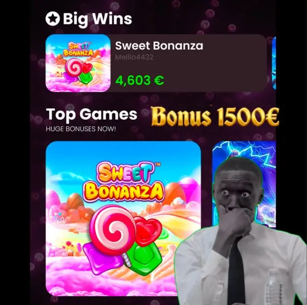 Кадр рекламы Sweet Bonanza EU
