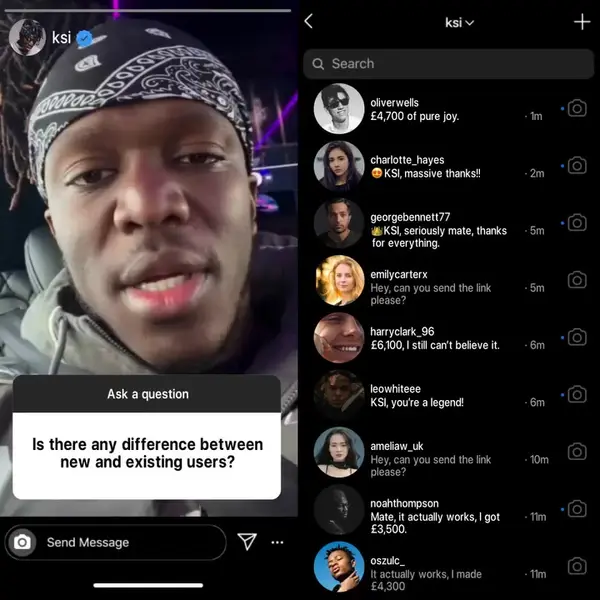 Кадр рекламы Live KSI