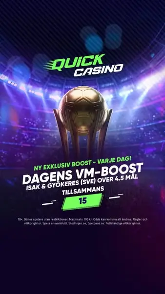 Кадр рекламы Quick Casino Sverige