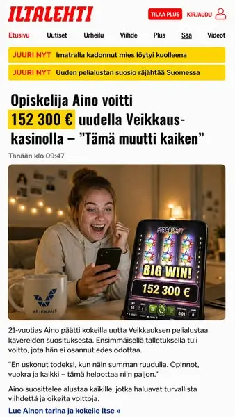 Кадр рекламы Voiton Polku
