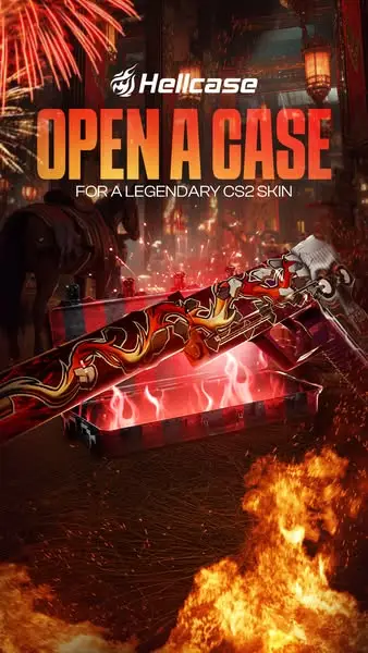 Кадр рекламы CS:GO Hellcase