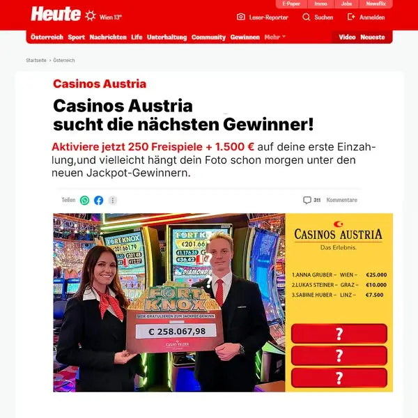 Кадр рекламы Austria Game