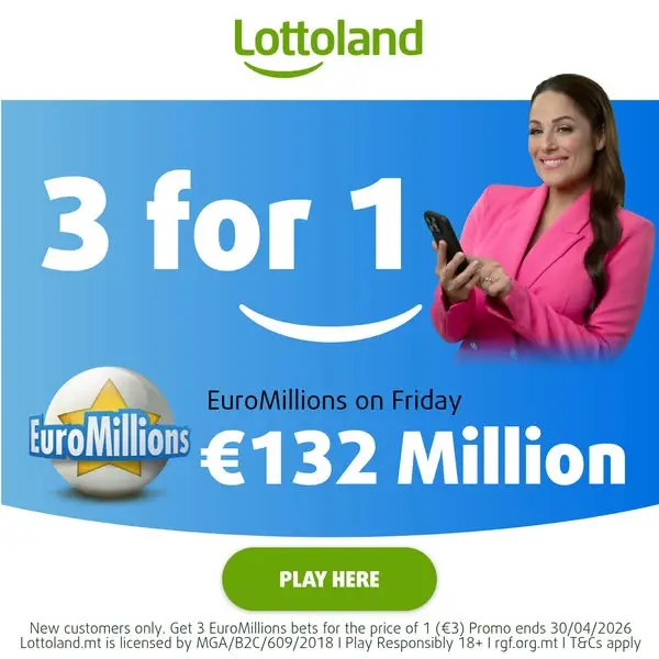 Кадр рекламы Lottoland Malta