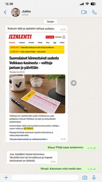 Кадр рекламы Voiton Polku