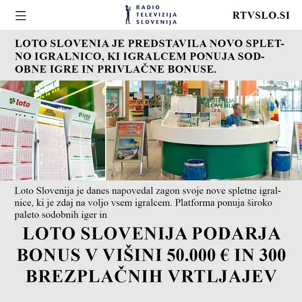 Кадр рекламы Loterija Slovenije