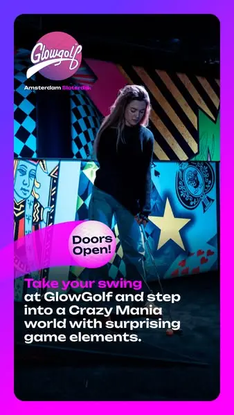 Кадр рекламы GlowGolf Amsterdam Sloterdijk