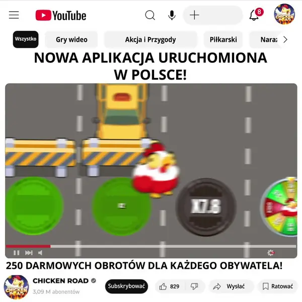 Кадр рекламы Chicken Road Fans