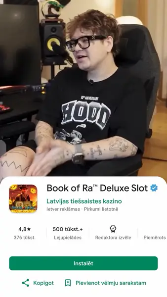 Кадр рекламы Book of Ra